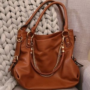 Brown leather purse